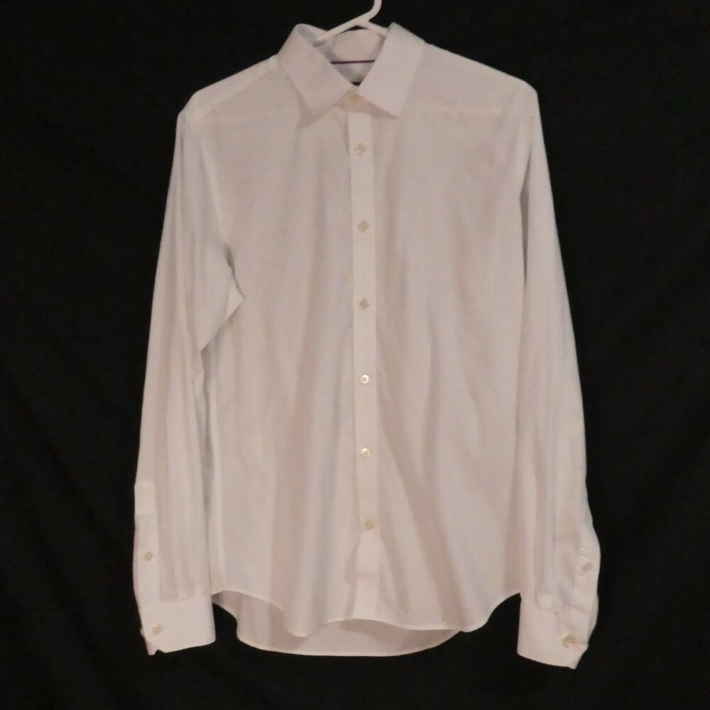 MATINIQUE | size 19/40 - medium | White Button-Up Dress Shirt | No Pockets